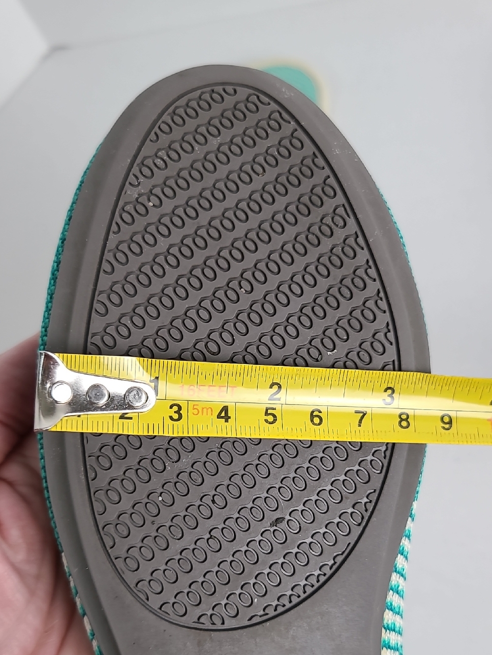 Rothy's The Flat In Calypso Teal Aqua Turquoise Round Toe Slip In Ballet Shoe - Picture 14 of 16